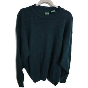 Clubfellow Sweater Mens 2XL XXL‎ Green Shetland Wool Crewneck Knit Pullover